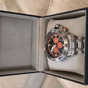 Nautica Mens 53mm Stainless Chronograph, Never Worn, For Collector. 19510G NST